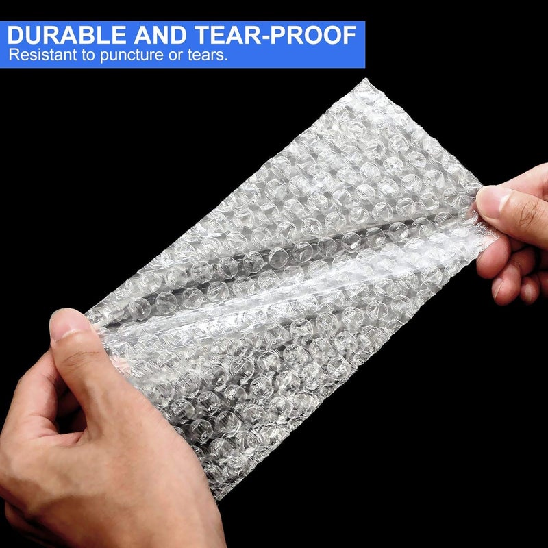 APACALI 200 Pcs Clear Bubble Pouches Bags 4x8 inch, Protective Bubble Pouch Double Walled Flush Cut Thickening Shockproof Foam Wrap Bags for Cushioning, Packing, Shipping, Moving and Storage - Image 3